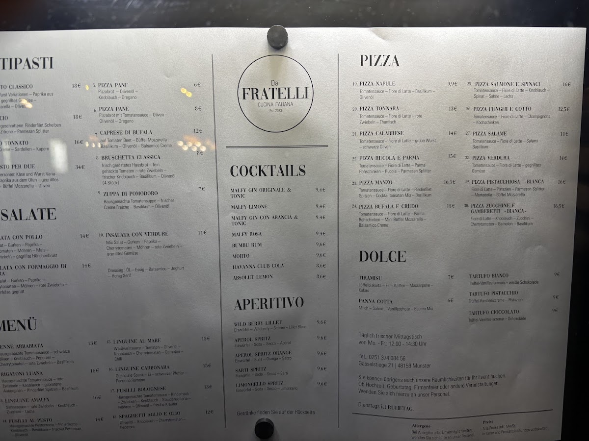 Dai Fratelli Photo Menu 3