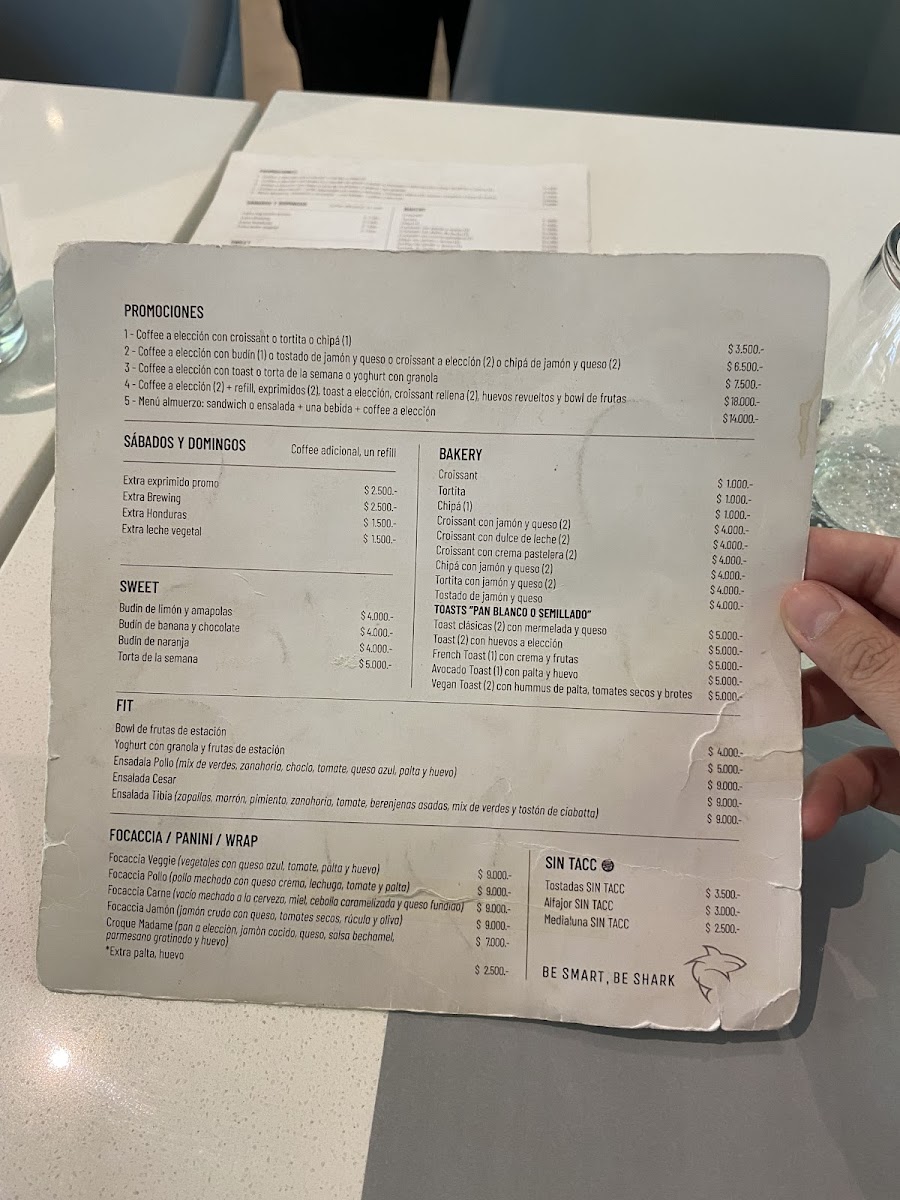 White Shark Coffee Photo Menu 1