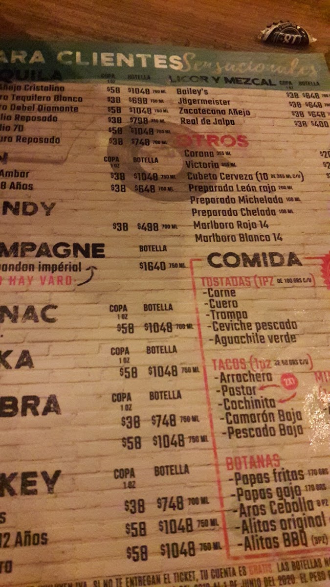 La Sensacional Photo Menu 2