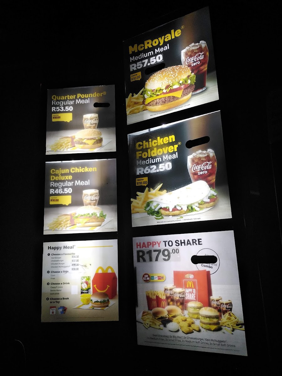 McDonald's Oxford Road Drive-Thru Photo Menu 1