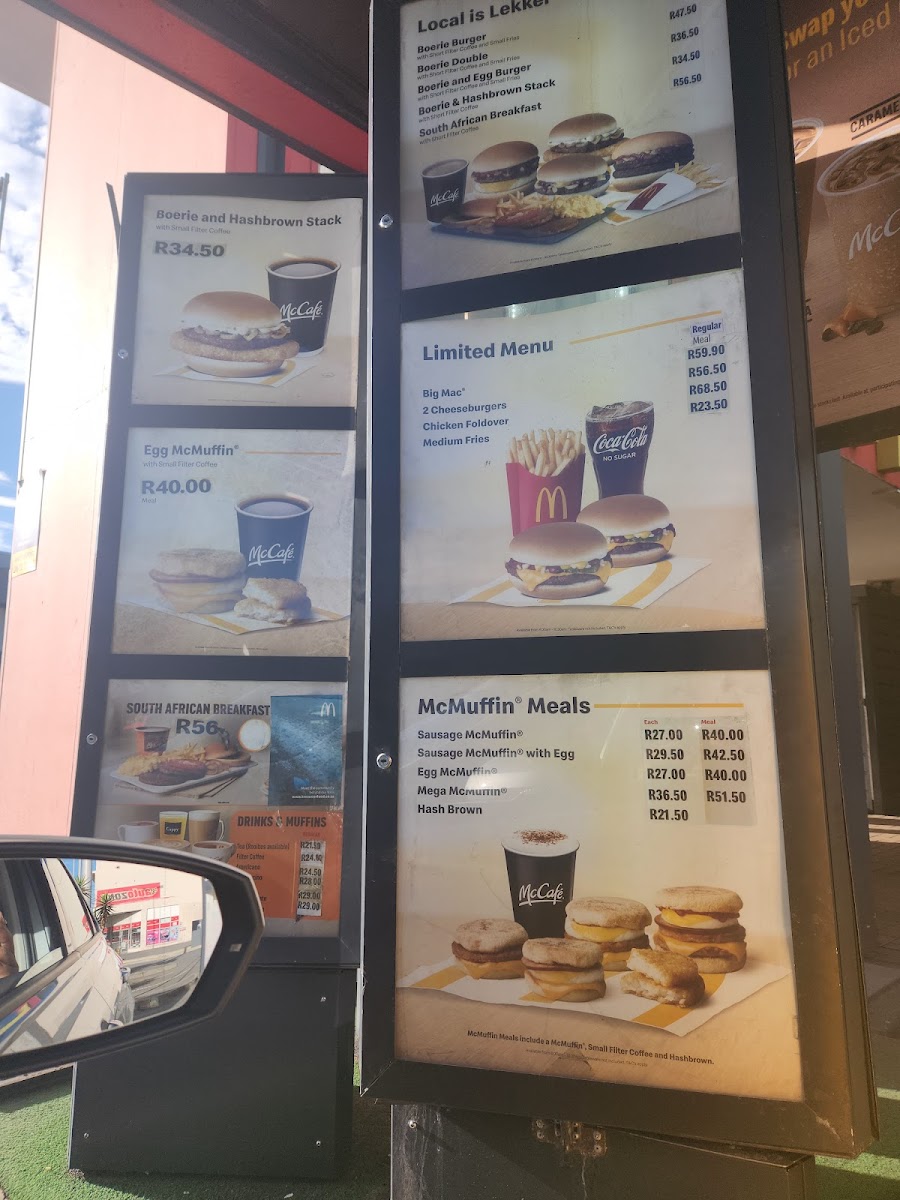 McDonald's Oxford Road Drive-Thru Photo Menu 2