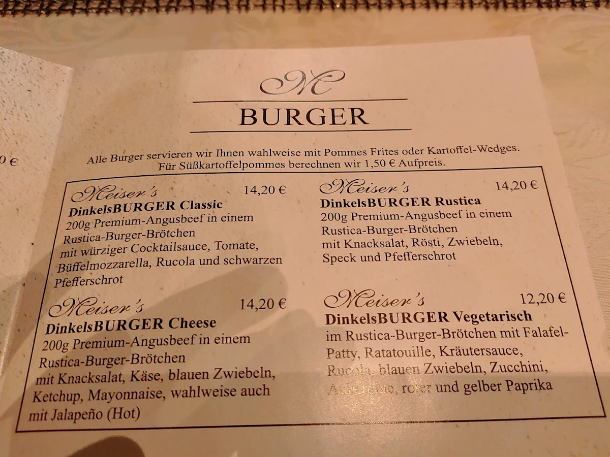 Meiser Altstadt Brasserie Photo Menu 10