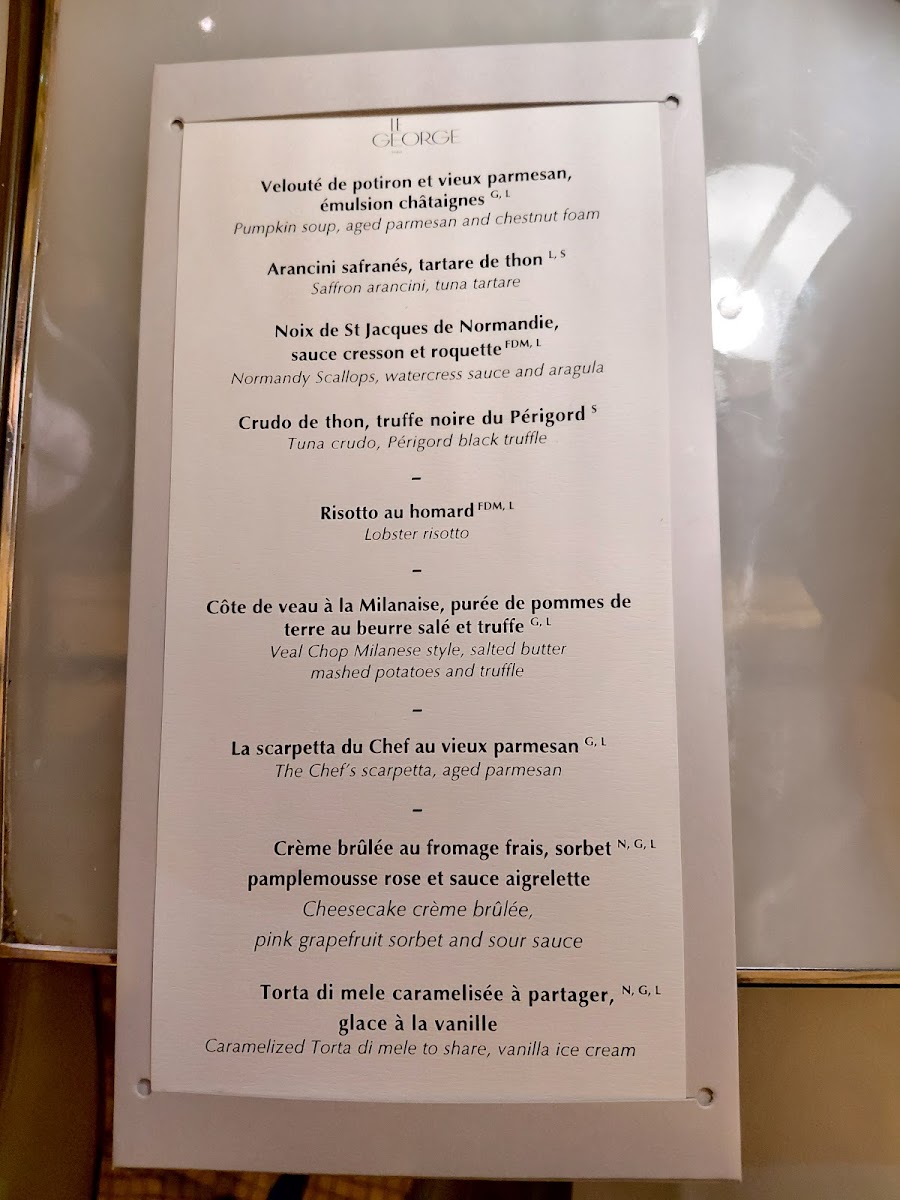 Le George Photo Menu 1
