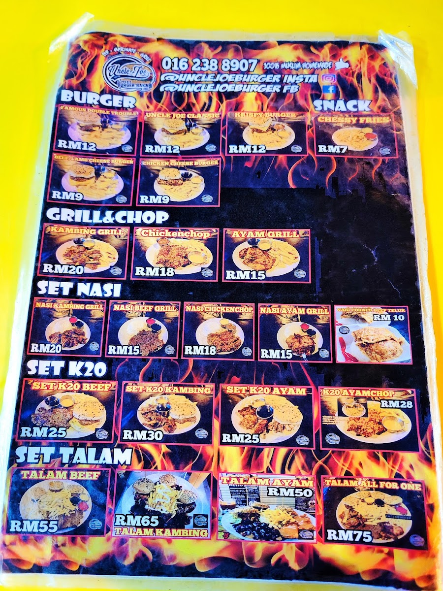 Uncle Joe Burger Sinsuran Photo Menu 2