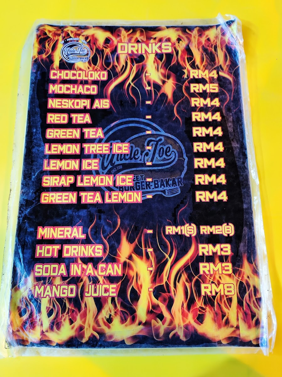 Uncle Joe Burger Sinsuran Photo Menu 4
