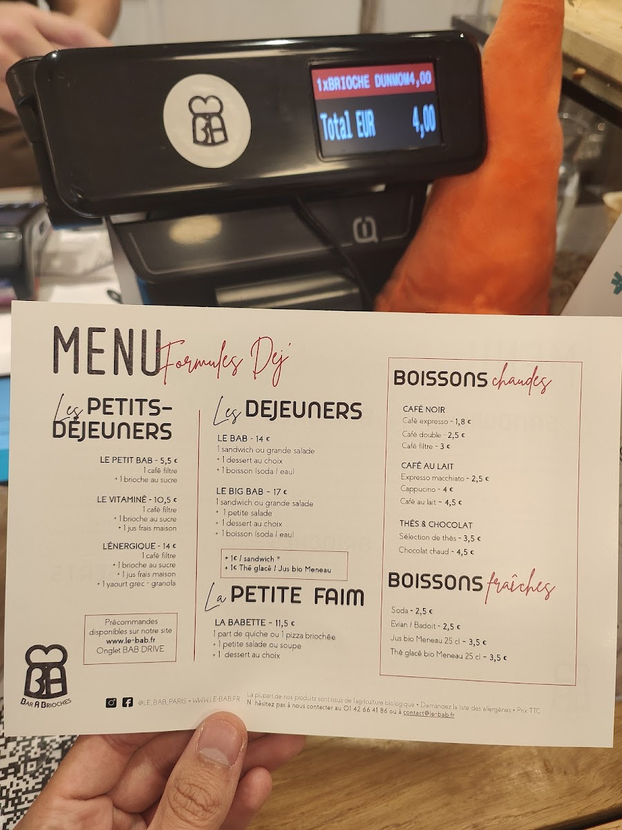 Le BAB, Bar à Brioches - La Boétie Photo Menu 10