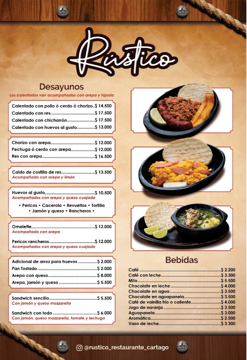 Rústico comida de casa Photo Menu 1
