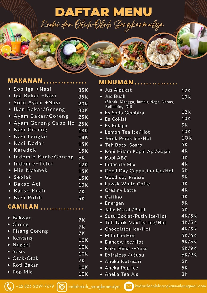 Kedai & Oleh-Oleh Sangkanmulya Photo Menu 1