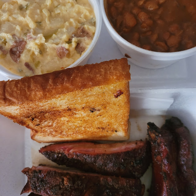 Tray of Brisket Beans