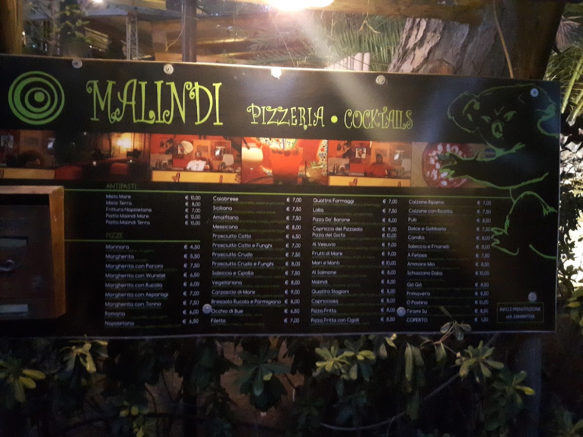 Malindi Pizzeria Cocktail Bar Photo Menu 4