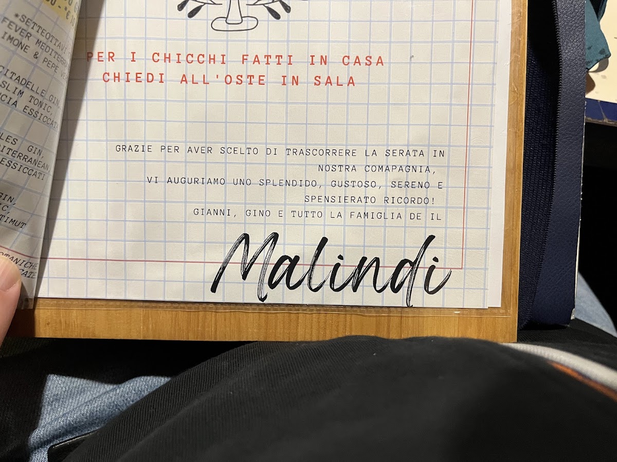 Malindi Pizzeria Cocktail Bar Photo Menu 5