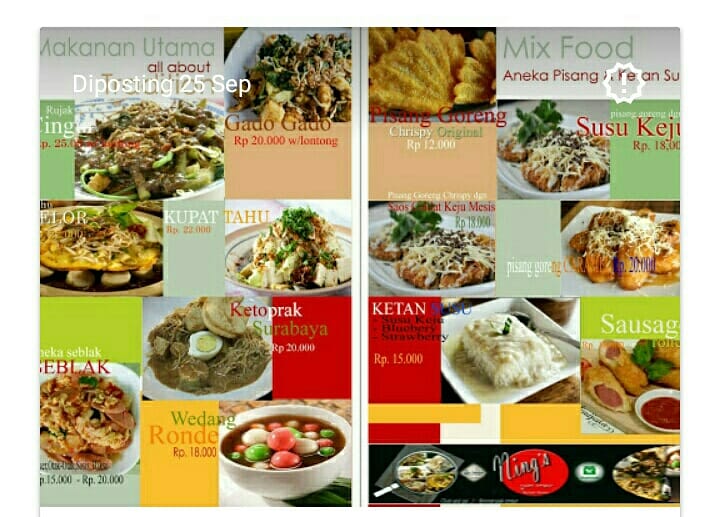 NING's Rujak Cingur Dan Katering Photo Menu 2
