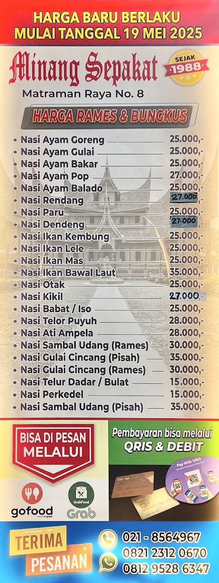 Rumah Makan Minang Sepakat Photo Menu 1