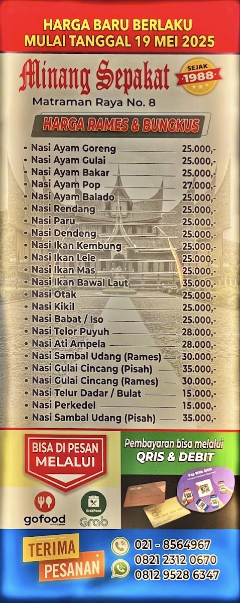 Rumah Makan Minang Sepakat Photo Menu 2
