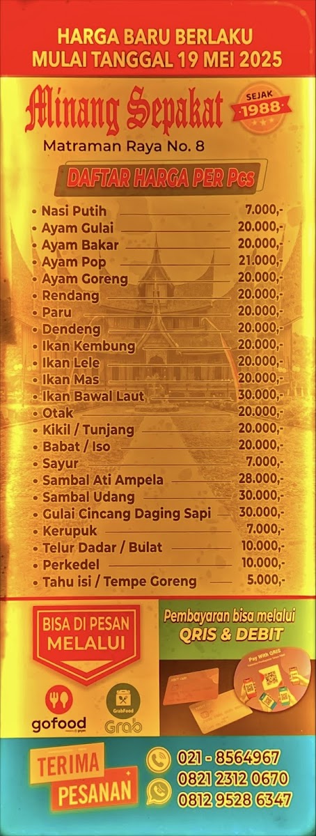 Rumah Makan Minang Sepakat Photo Menu 3