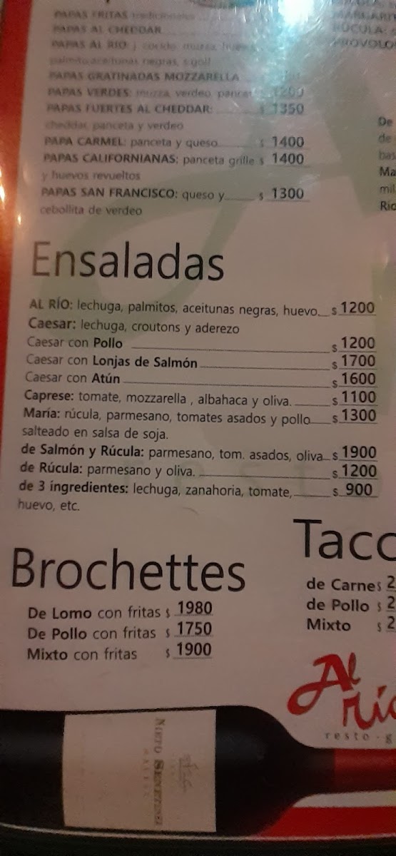 Al Río Resto Grill Photo Menu 4