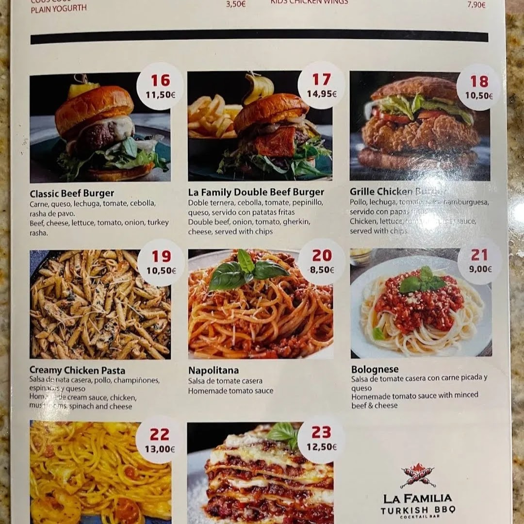 LA FAMILIA TURKISH BBQ COCTAILBAR Photo Menu 3
