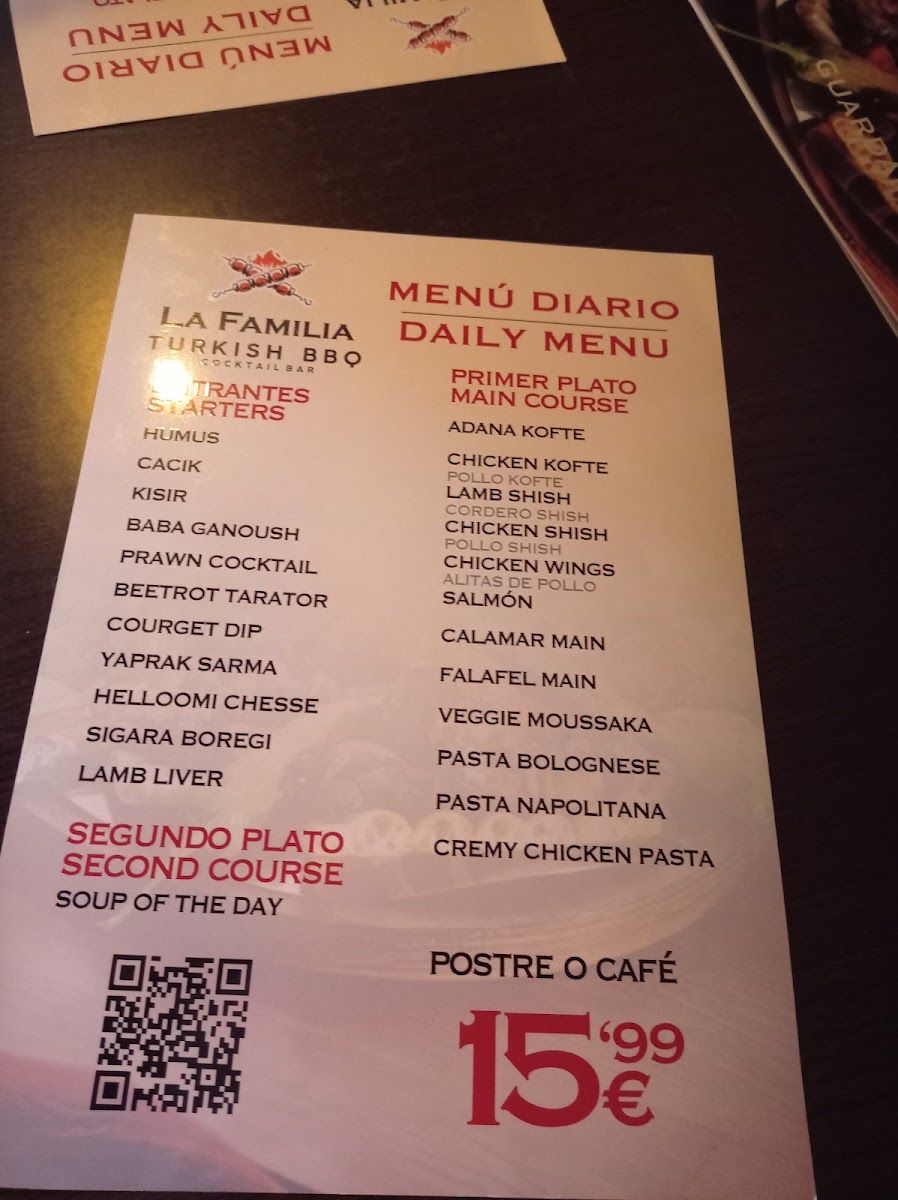 LA FAMILIA TURKISH BBQ COCTAILBAR Photo Menu 4