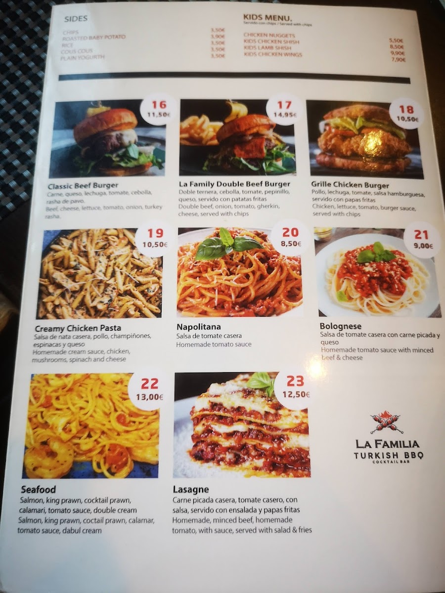 LA FAMILIA TURKISH BBQ COCTAILBAR Photo Menu 6