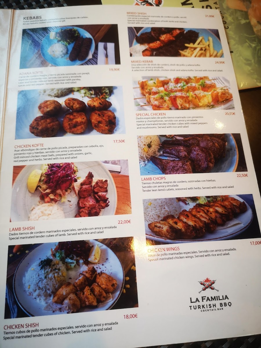 LA FAMILIA TURKISH BBQ COCTAILBAR Photo Menu 9