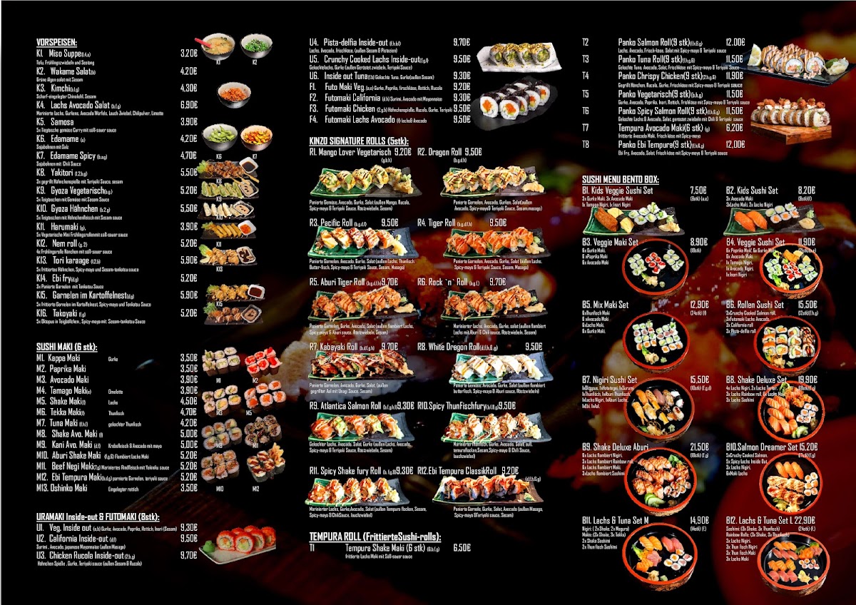 Kinzo Sushi bar Photo Menu 2