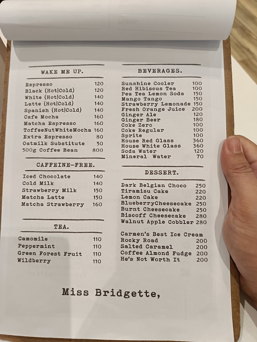 Miss Bridgette, Photo Menu 4