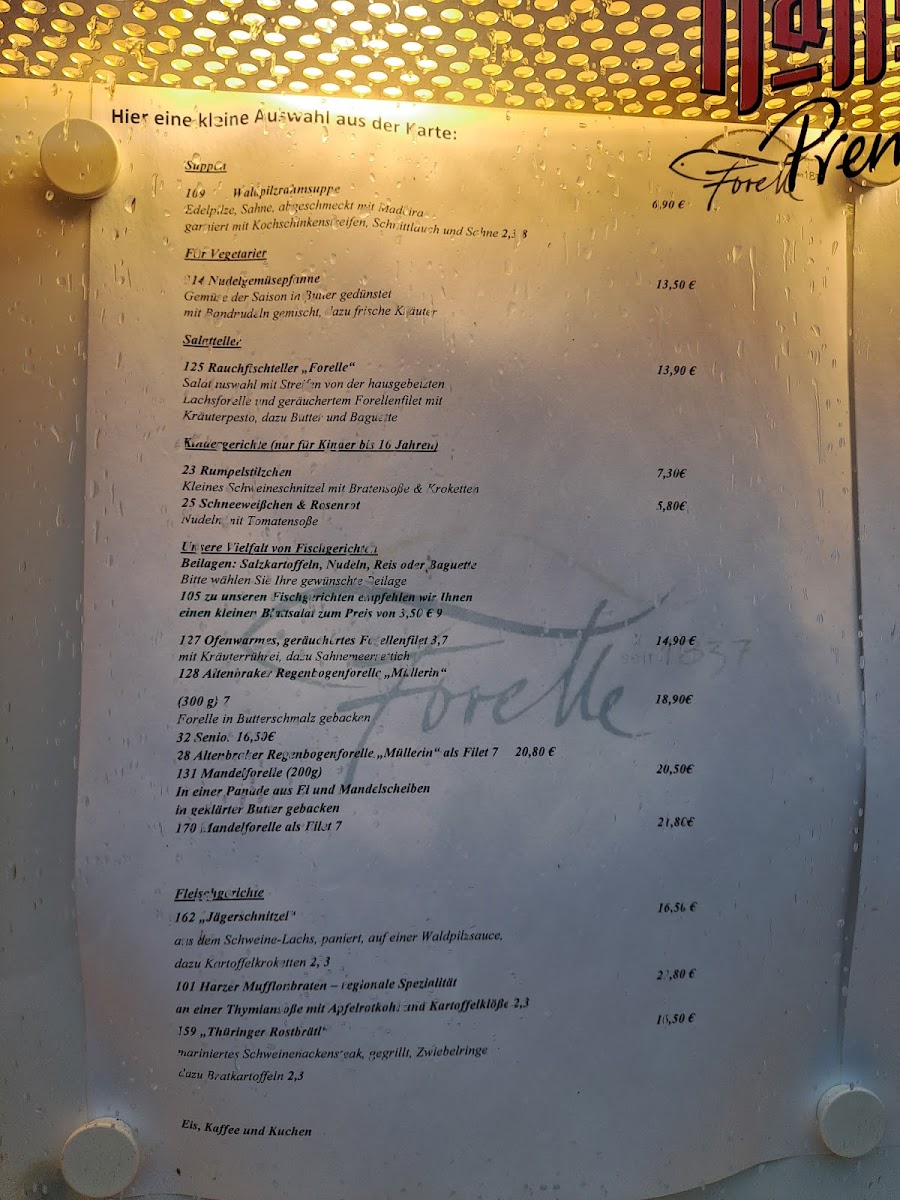 Restaurant Im Hotel Forelle Photo Menu 1