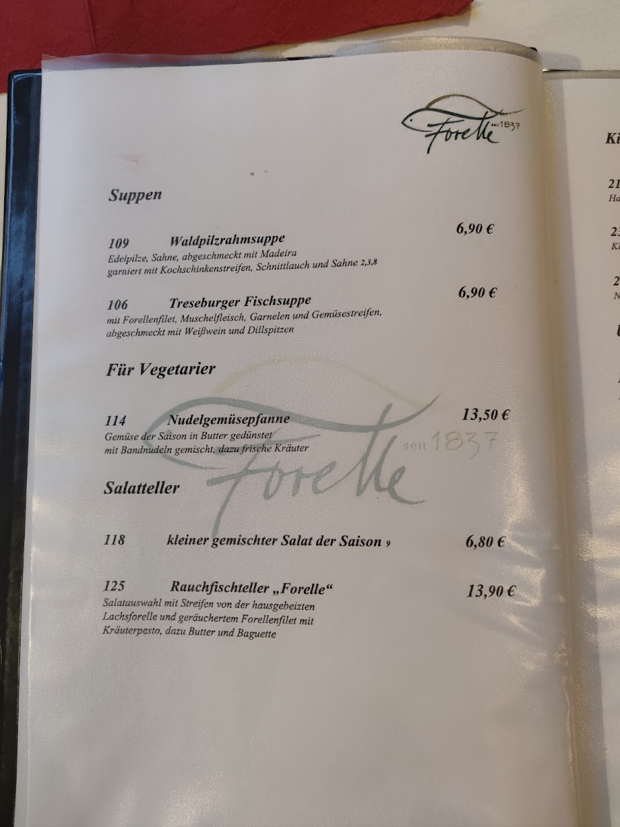 Restaurant Im Hotel Forelle Photo Menu 3