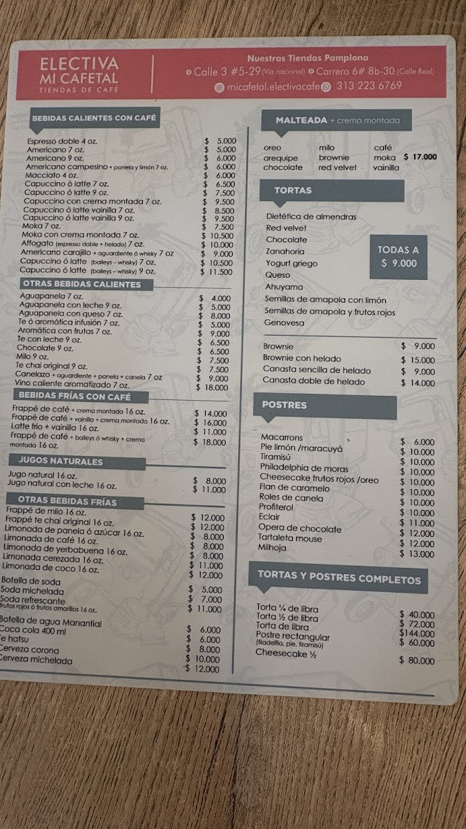 Electiva Café Photo Menu 1