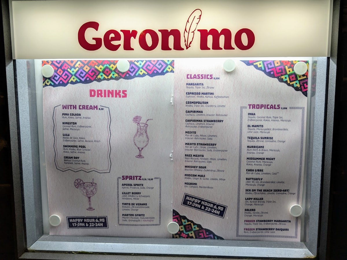 Geronimo Restaurant & Cocktailbar Photo Menu 2