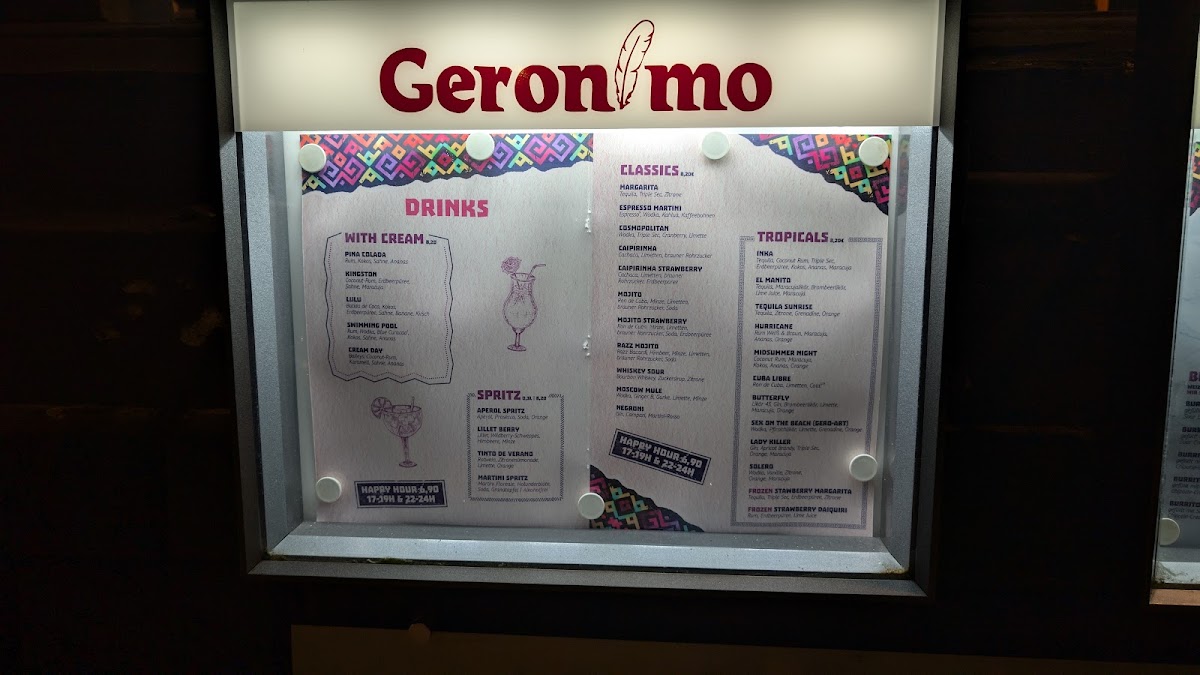 Geronimo Restaurant & Cocktailbar Photo Menu 5