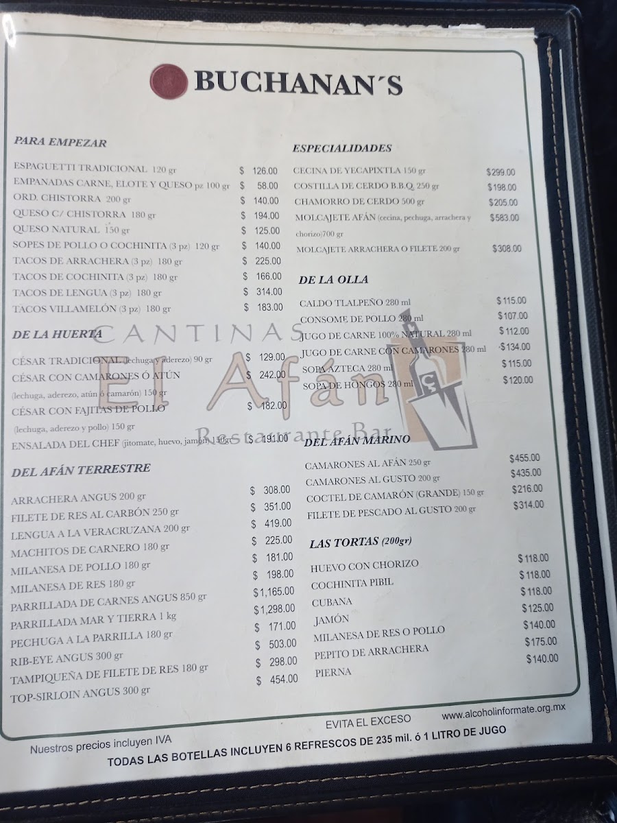 El Afán Restaurante Bar Photo Menu 1