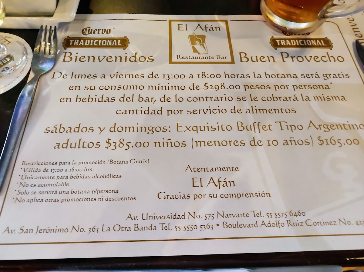 El Afán Restaurante Bar Photo Menu 10