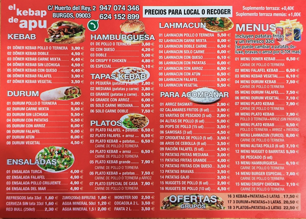 El Kebap de Apu Photo Menu 1