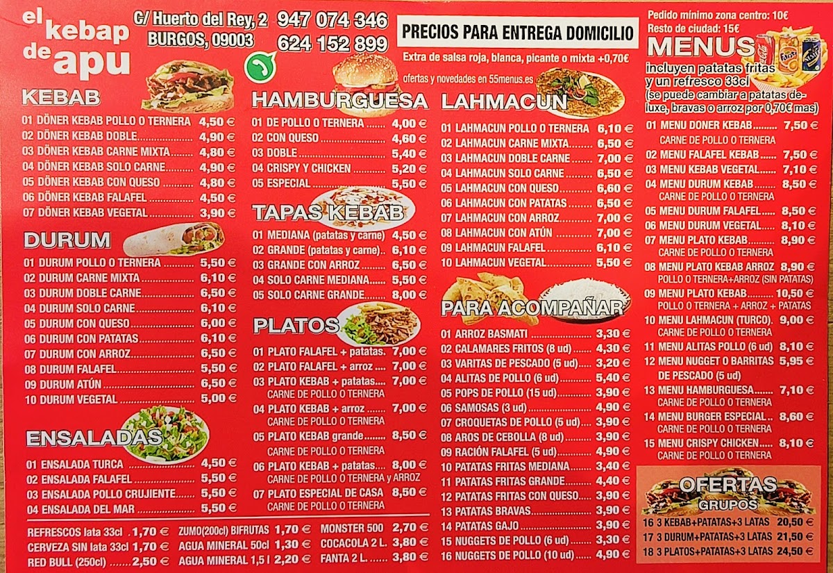 El Kebap de Apu Photo Menu 2
