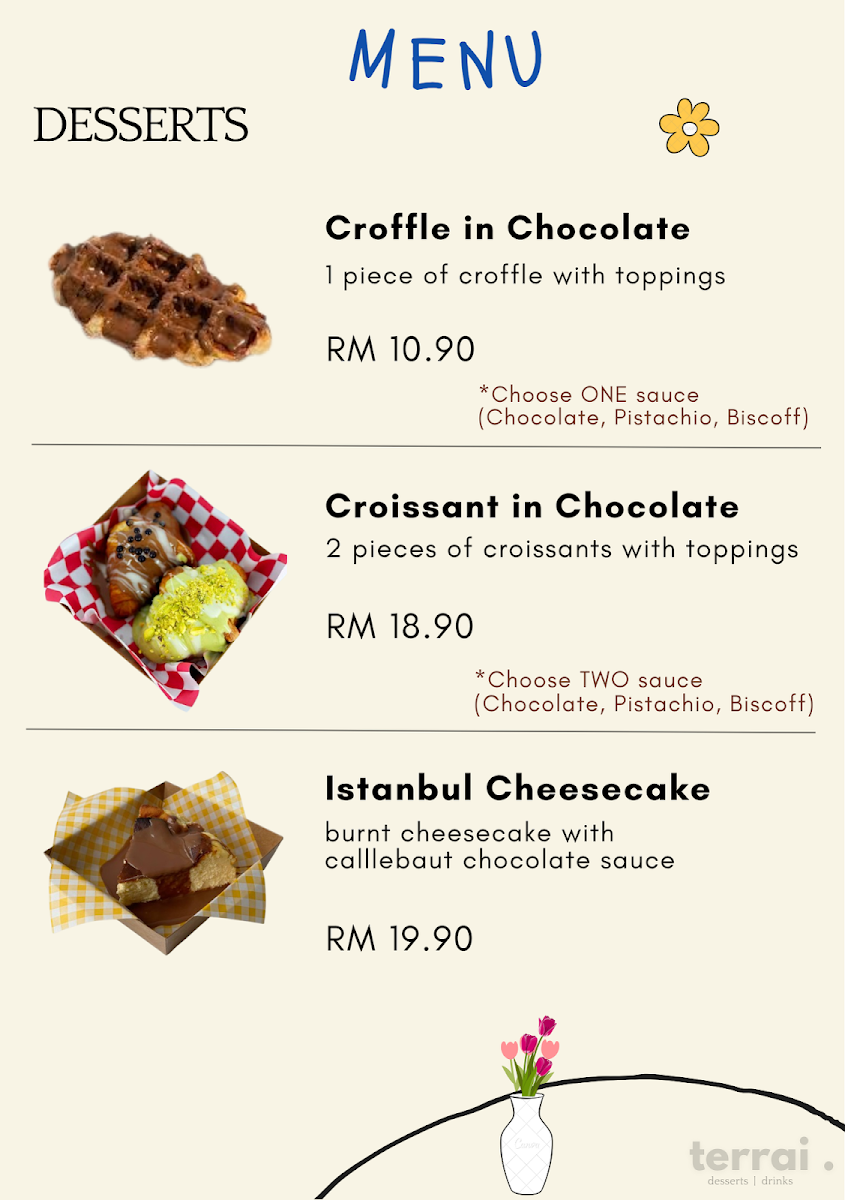 Terrai Desserts & Drinks Photo Menu 3