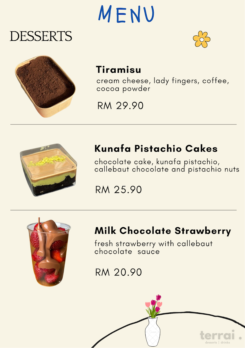 Terrai Desserts & Drinks Photo Menu 4