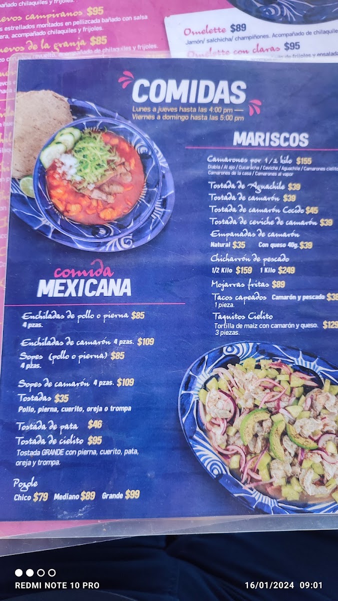 Cielito Rico Photo Menu 3
