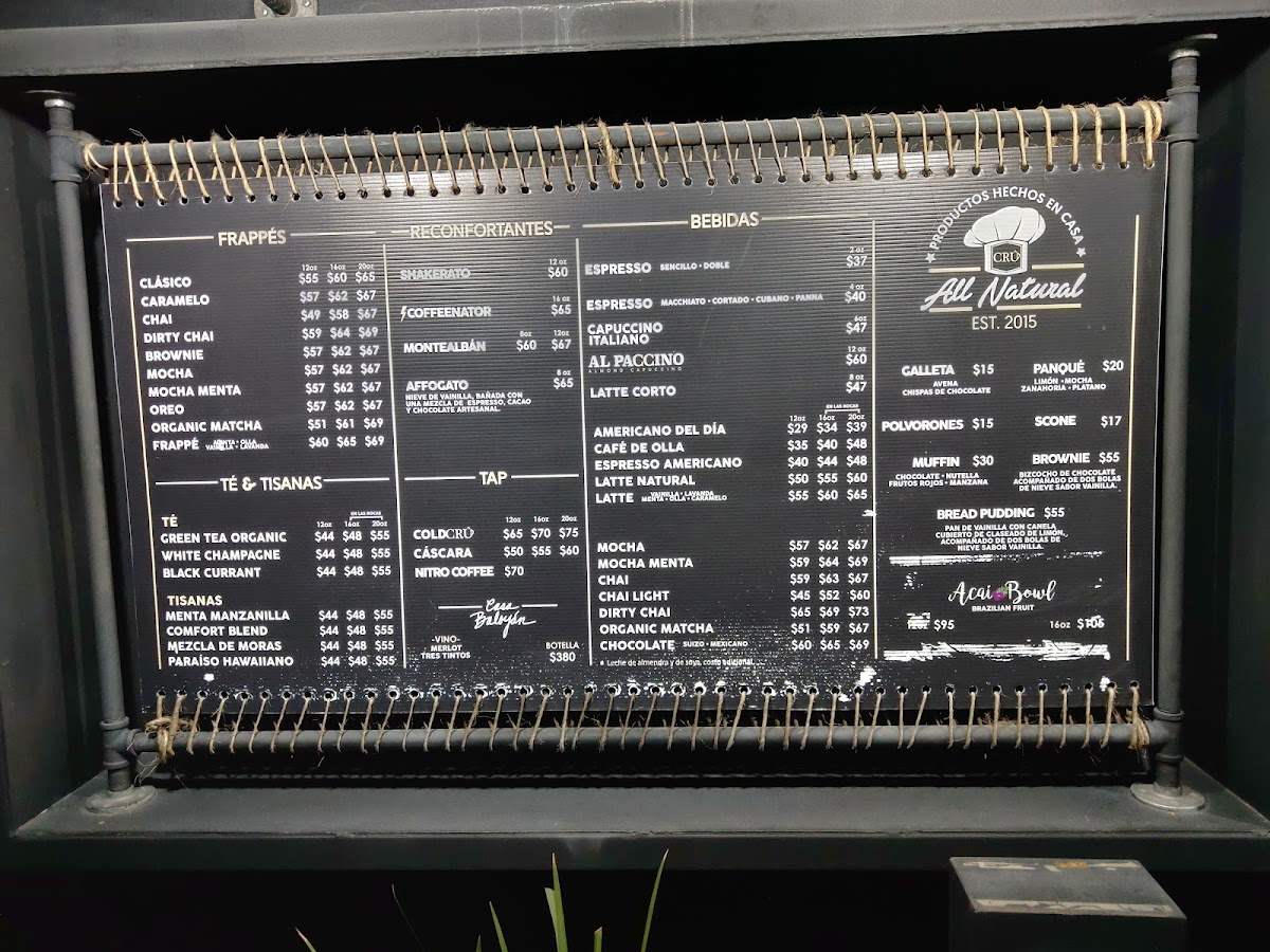 Cru Coffee Roasters & Cellars Photo Menu 9