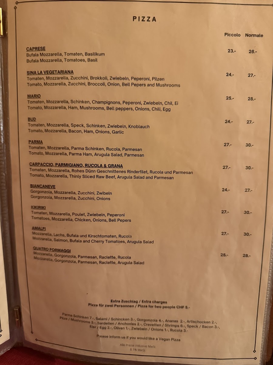 Ristorante Da Sina Photo Menu 1