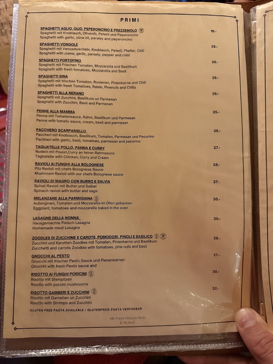 Ristorante Da Sina Photo Menu 3
