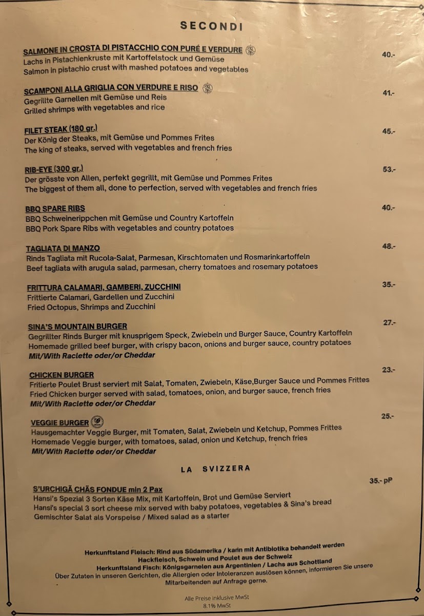 Ristorante Da Sina Photo Menu 6