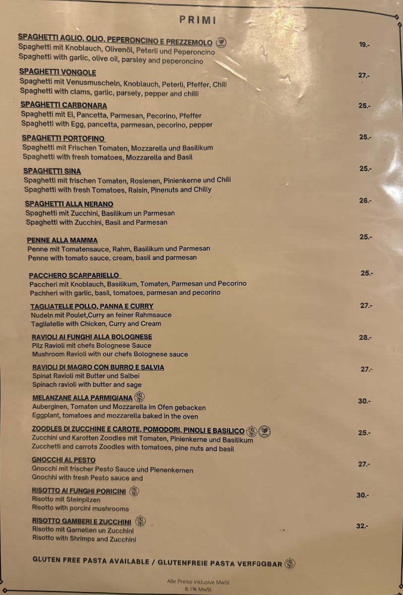 Ristorante Da Sina Photo Menu 9