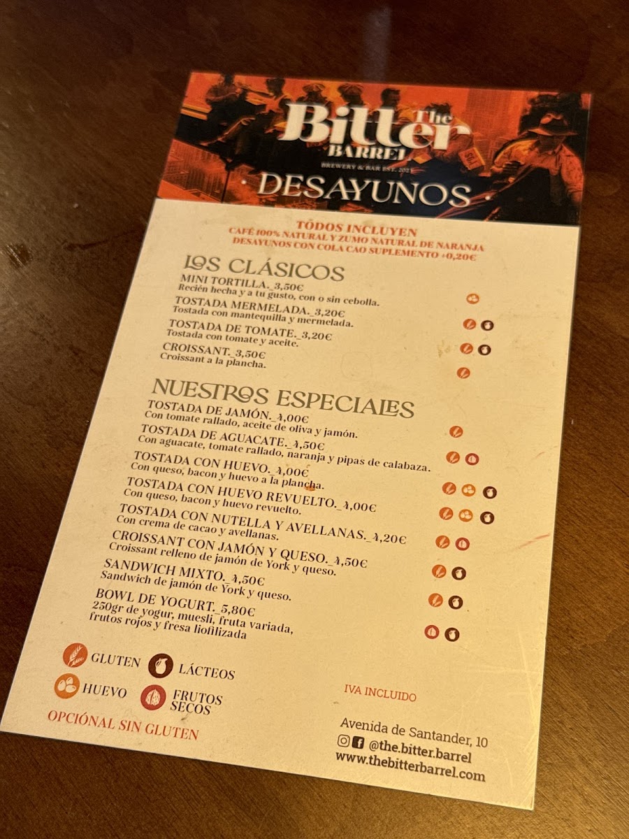 The Bitter Barrel Photo Menu 5