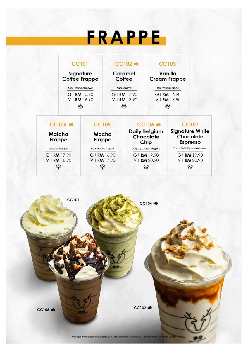Daily Coffee Signature Photo Menu 2