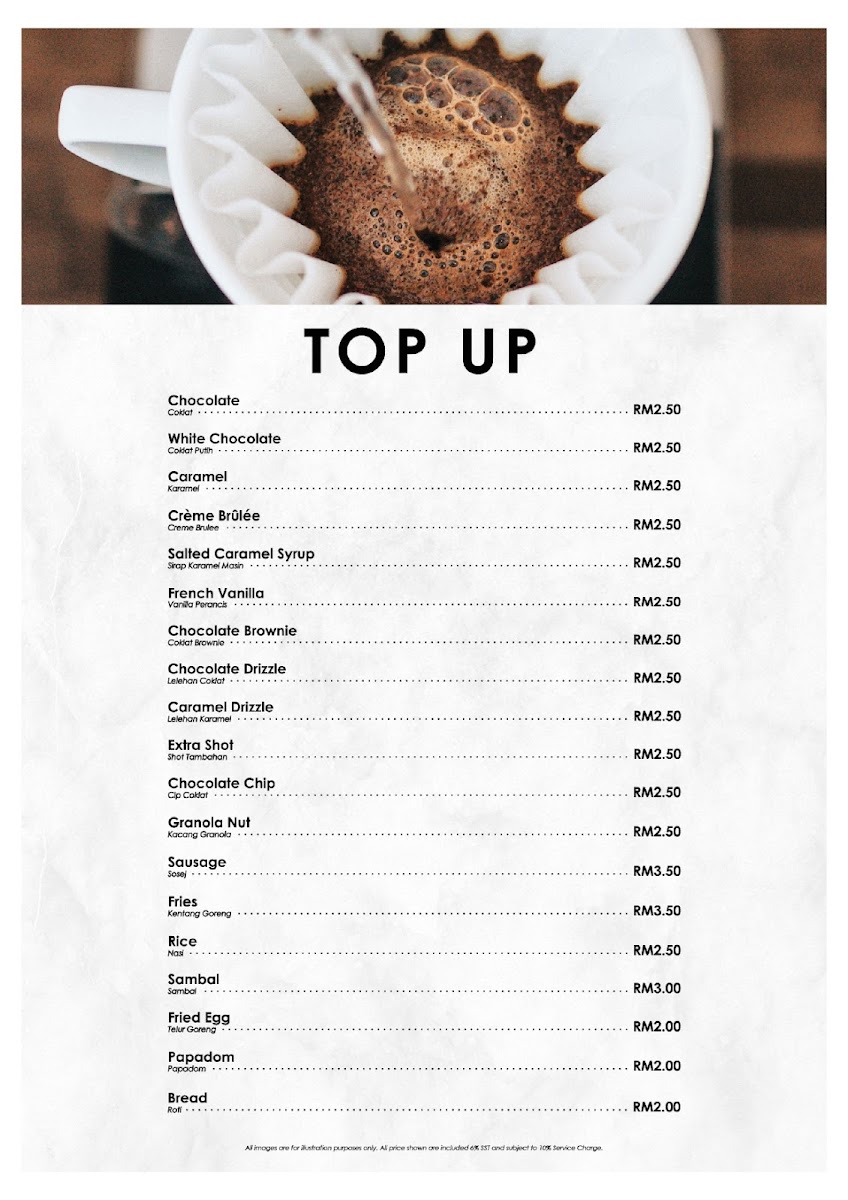 Daily Coffee Signature Photo Menu 4