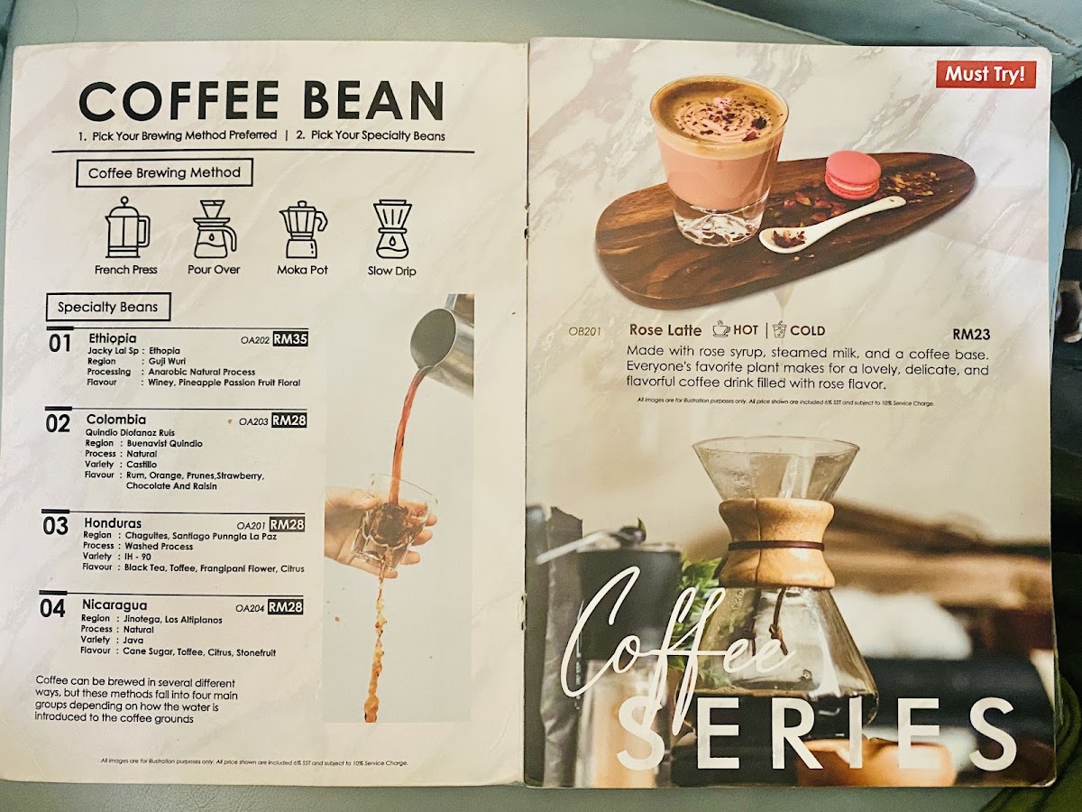 Daily Coffee Signature Photo Menu 5