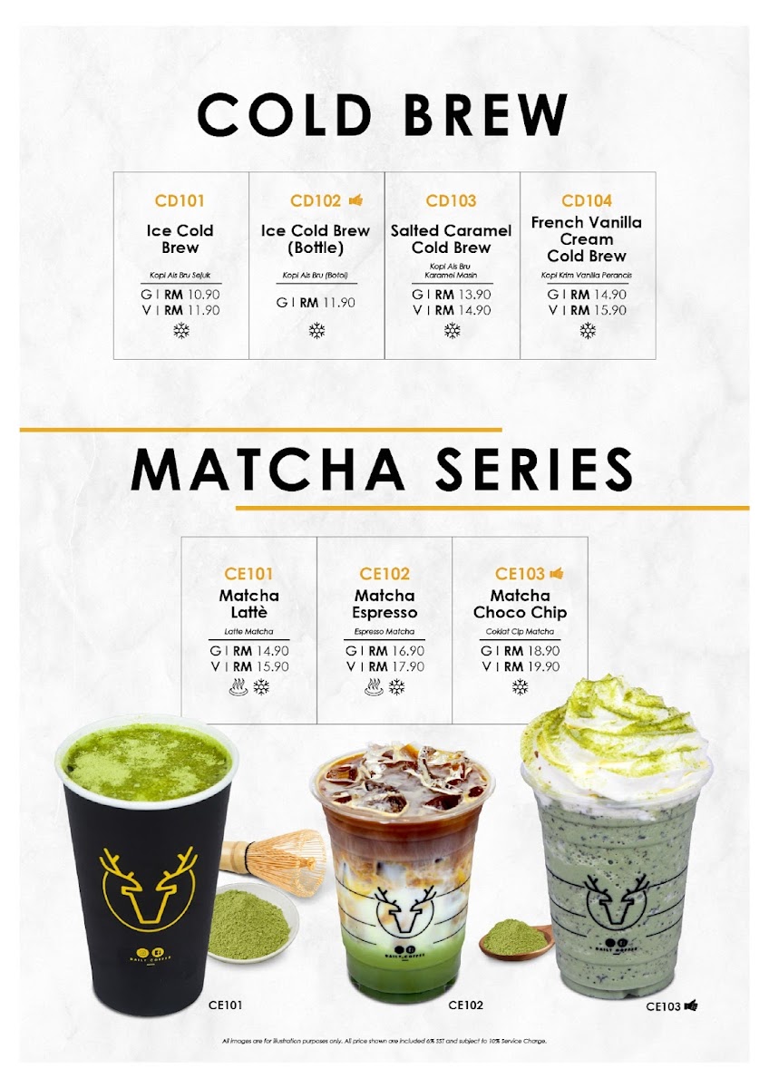 Daily Coffee Signature Photo Menu 6