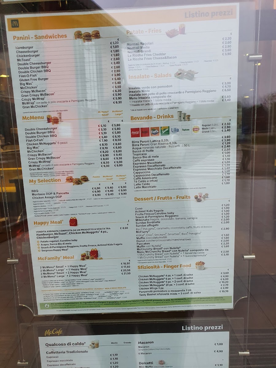McDonald's Curtatone Photo Menu 1