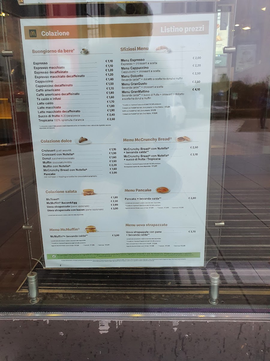 McDonald's Curtatone Photo Menu 2